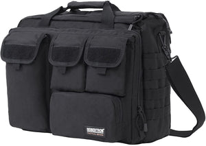 サイバトロン Seibertron 高品質防水900D多機能ショルダーバッグ MOLLE 軍事戦術バッグ トートメッセンジャーバッグ pc laptop Computer Bag (17.3"カーキ)